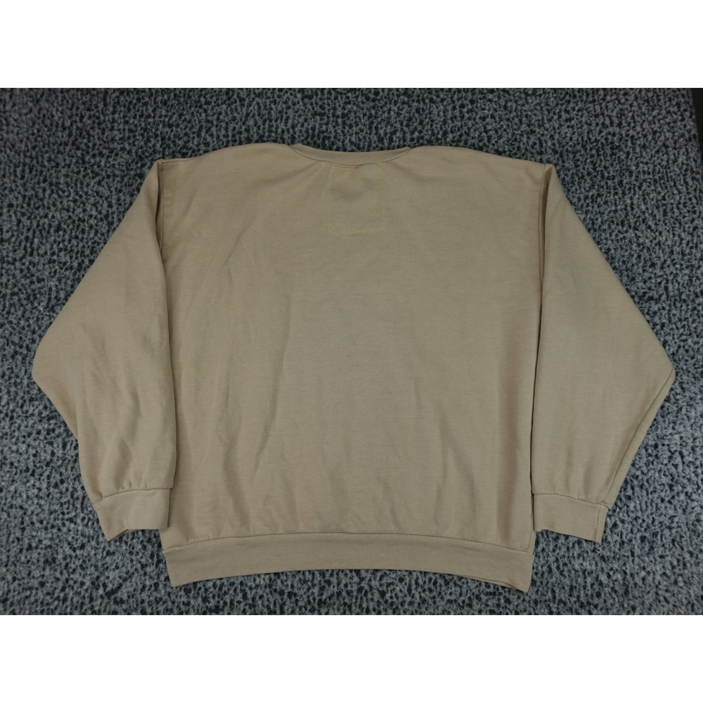 Aviator Nation Sweatshirt Unisex Large Tan 5-Stripe Rainbow Sun Crewneck USA - Picture 7 of 8
